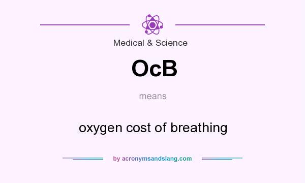 What does OcB mean? It stands for oxygen cost of breathing
