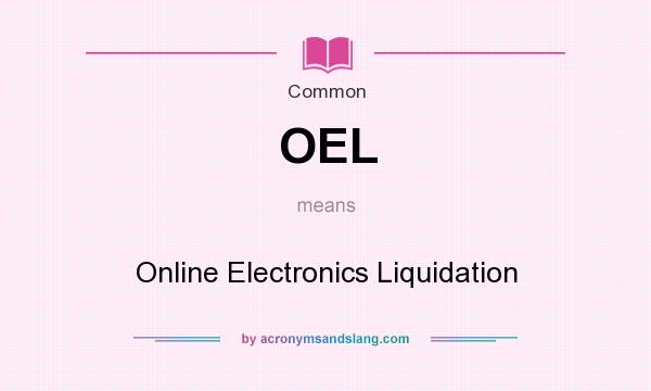 What does OEL mean? It stands for Online Electronics Liquidation