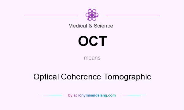 What does OCT mean? It stands for Optical Coherence Tomographic