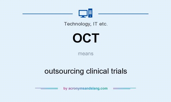 What does OCT mean? It stands for outsourcing clinical trials