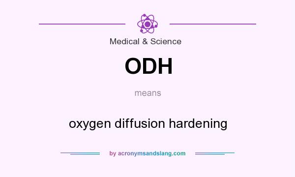 What does ODH mean? It stands for oxygen diffusion hardening