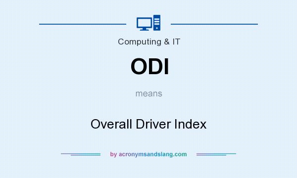 What does ODI mean? It stands for Overall Driver Index