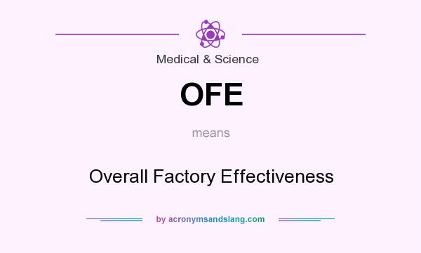 What does OFE mean? It stands for Overall Factory Effectiveness