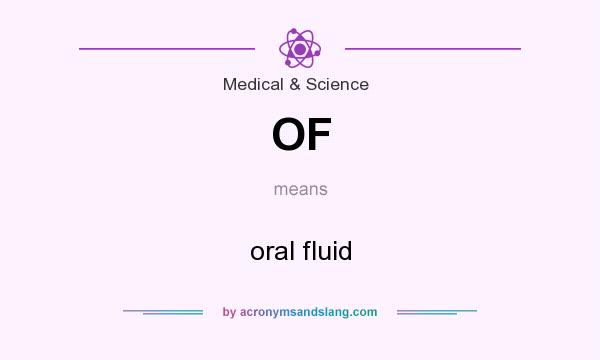 What does OF mean? It stands for oral fluid