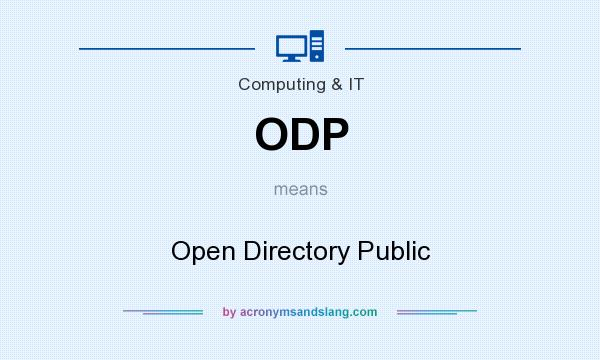 What does ODP mean? It stands for Open Directory Public