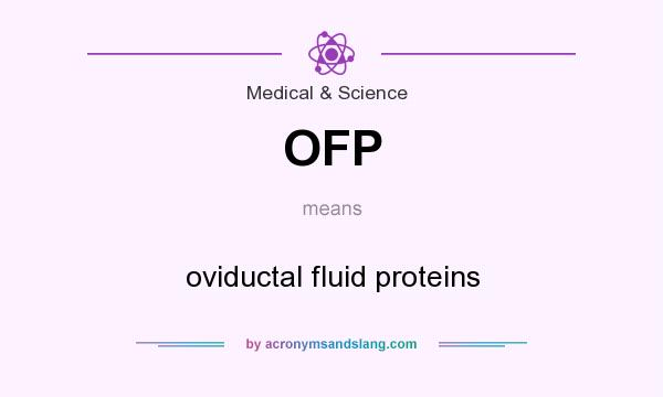 What does OFP mean? It stands for oviductal fluid proteins