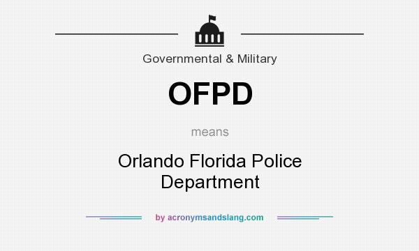 What does OFPD mean? It stands for Orlando Florida Police Department