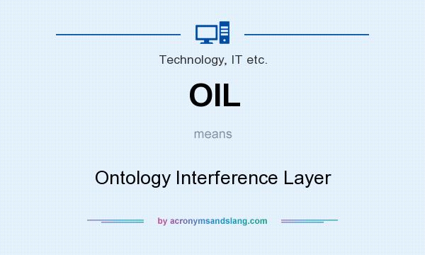 What does OIL mean? It stands for Ontology Interference Layer