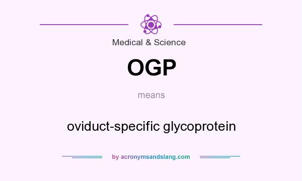 What does OGP mean? It stands for oviduct-specific glycoprotein