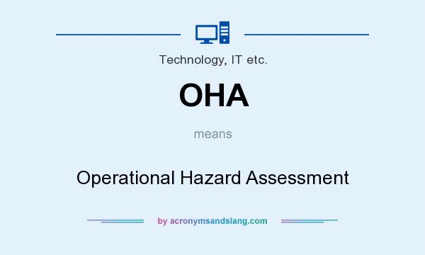 What does OHA mean? It stands for Operational Hazard Assessment