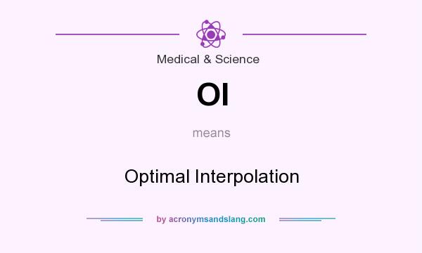 What does OI mean? It stands for Optimal Interpolation