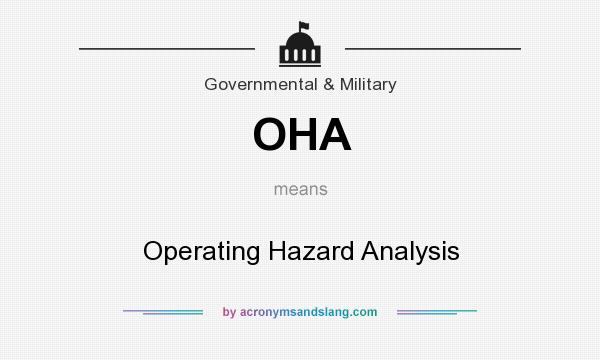 What does OHA mean? It stands for Operating Hazard Analysis