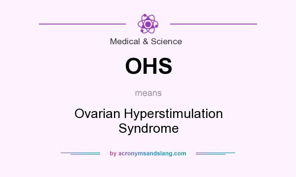 What does OHS mean? It stands for Ovarian Hyperstimulation Syndrome