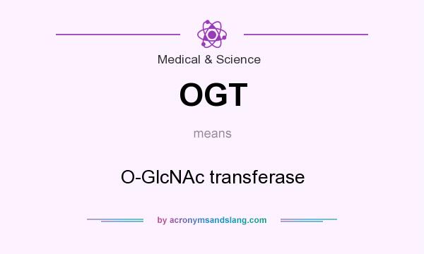 What does OGT mean? It stands for O-GlcNAc transferase