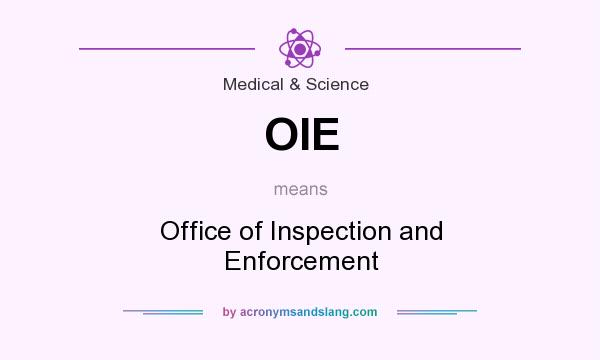 What does OIE mean? It stands for Office of Inspection and Enforcement