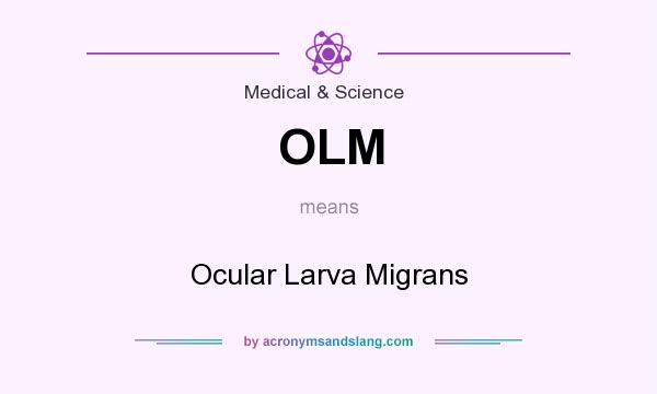 What does OLM mean? It stands for Ocular Larva Migrans