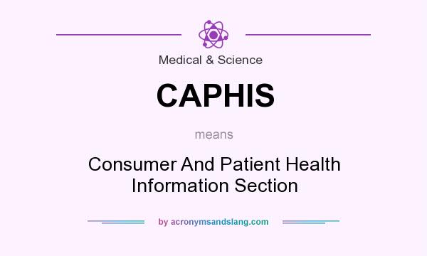What does CAPHIS mean? It stands for Consumer And Patient Health Information Section