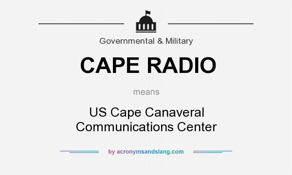 What does CAPE RADIO mean? It stands for US Cape Canaveral Communications Center