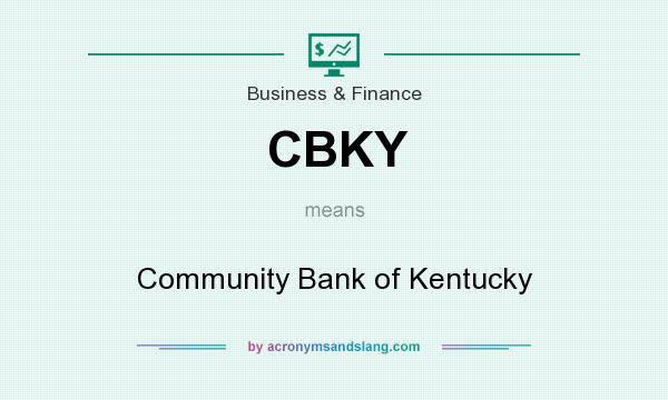 What does CBKY mean? It stands for Community Bank of Kentucky