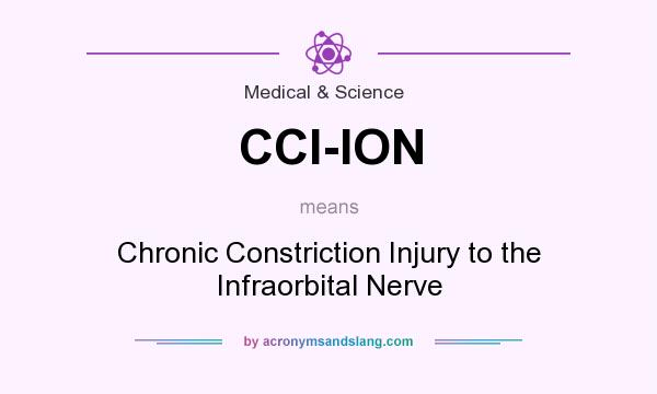 What does CCI-ION mean? It stands for Chronic Constriction Injury to the Infraorbital Nerve