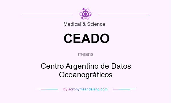 What does CEADO mean? It stands for Centro Argentino de Datos Oceanográficos