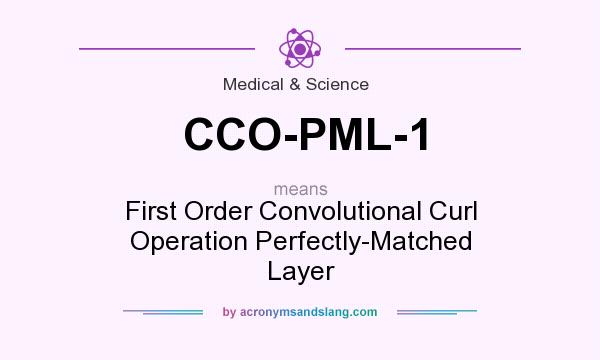 What does CCO-PML-1 mean? It stands for First Order Convolutional Curl Operation Perfectly-Matched Layer