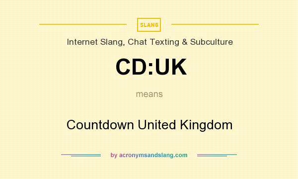 What does CD:UK mean? It stands for Countdown United Kingdom