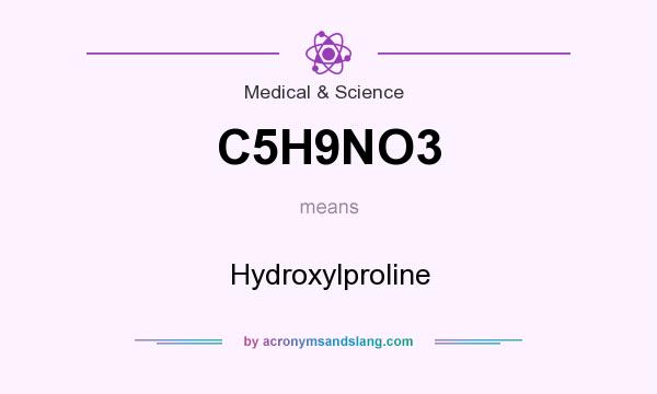 What does C5H9NO3 mean? It stands for Hydroxylproline