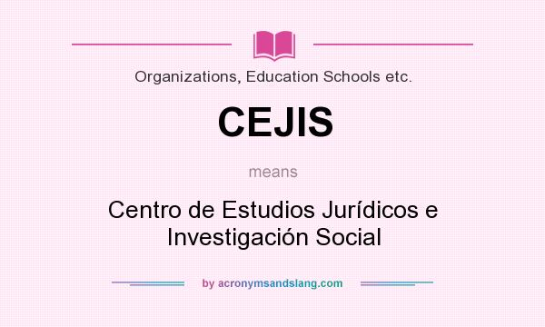 What does CEJIS mean? It stands for Centro de Estudios Jurídicos e Investigación Social