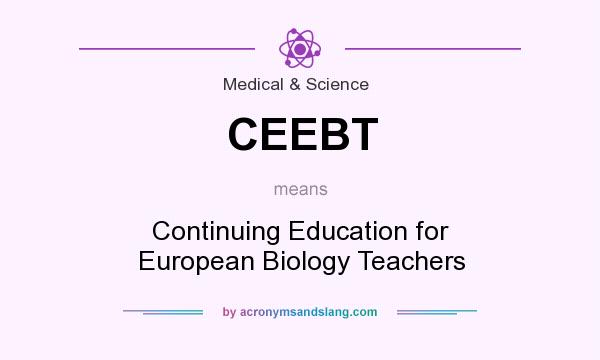What does CEEBT mean? It stands for Continuing Education for European Biology Teachers