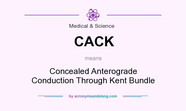 What does CACK mean? It stands for Concealed Anterograde Conduction Through Kent Bundle
