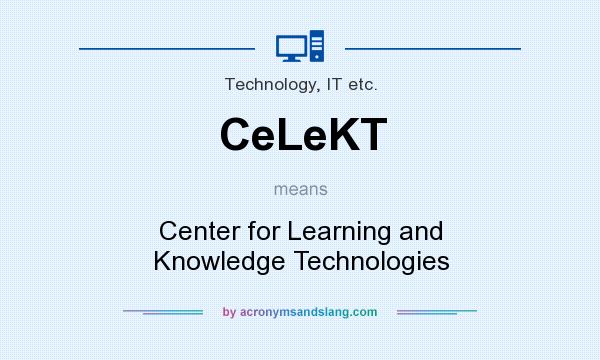 What does CeLeKT mean? It stands for Center for Learning and Knowledge Technologies
