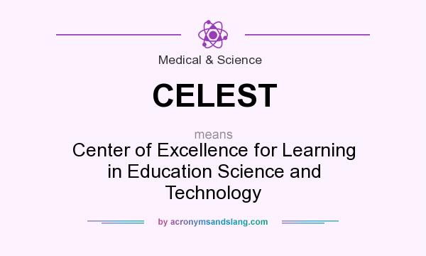 What does CELEST mean? It stands for Center of Excellence for Learning in Education Science and Technology