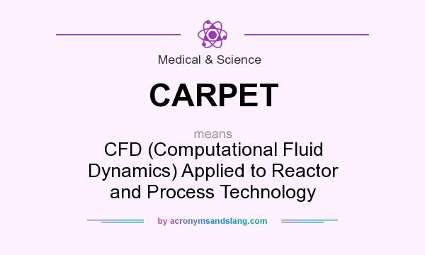 What does CARPET mean? It stands for CFD (Computational Fluid Dynamics) Applied to Reactor and Process Technology