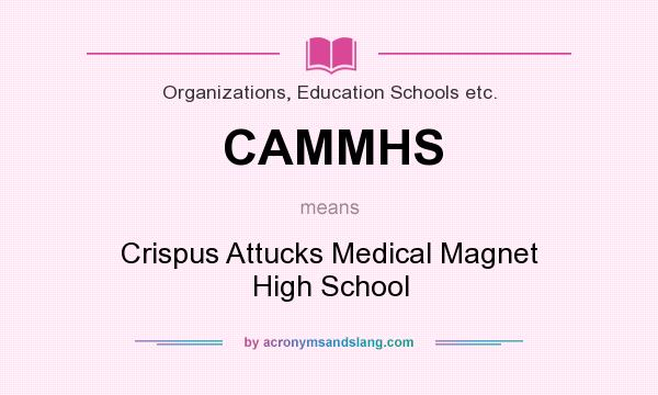 What does CAMMHS mean? It stands for Crispus Attucks Medical Magnet High School