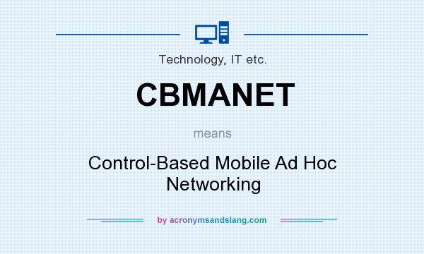 What does CBMANET mean? It stands for Control-Based Mobile Ad Hoc Networking