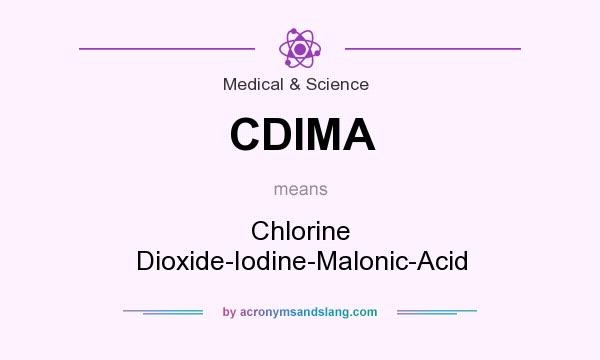 What does CDIMA mean? It stands for Chlorine Dioxide-Iodine-Malonic-Acid