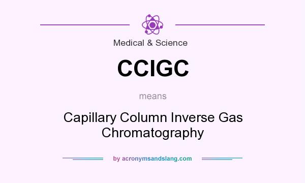 What does CCIGC mean? It stands for Capillary Column Inverse Gas Chromatography
