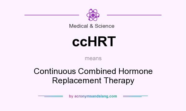 What does ccHRT mean? It stands for Continuous Combined Hormone Replacement Therapy