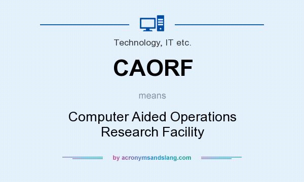 What does CAORF mean? It stands for Computer Aided Operations Research Facility