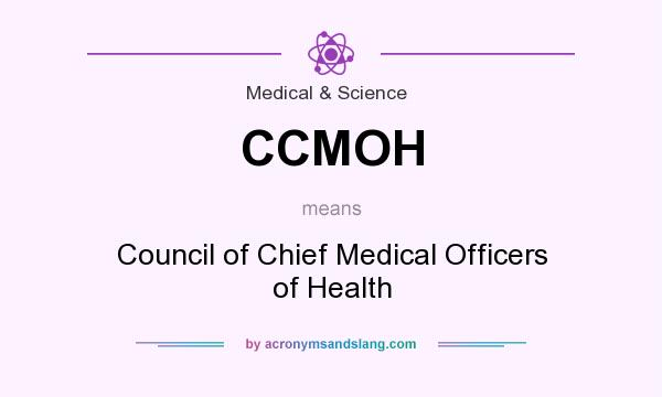 What does CCMOH mean? It stands for Council of Chief Medical Officers of Health