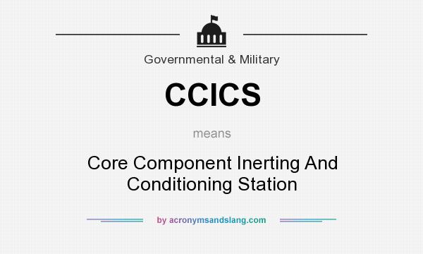 What does CCICS mean? It stands for Core Component Inerting And Conditioning Station