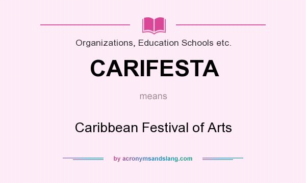 What does CARIFESTA mean? It stands for Caribbean Festival of Arts