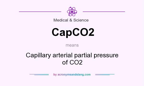 What does CapCO2 mean? It stands for Capillary arterial partial pressure of CO2