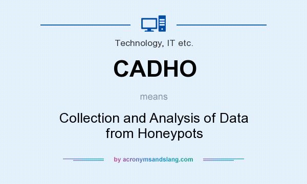 What does CADHO mean? It stands for Collection and Analysis of Data from Honeypots