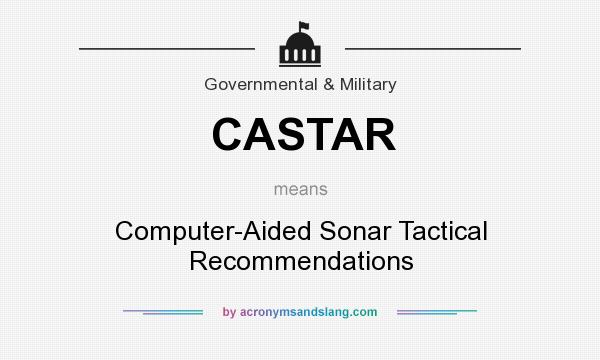 What does CASTAR mean? It stands for Computer-Aided Sonar Tactical Recommendations