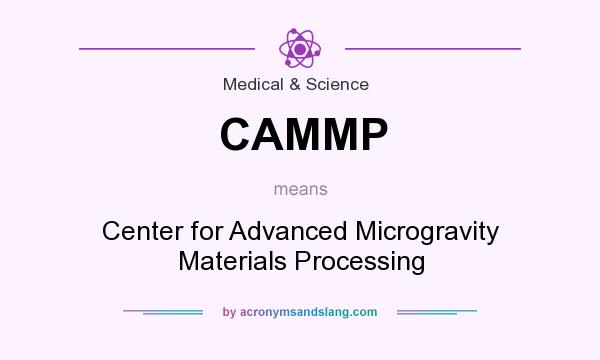 What does CAMMP mean? It stands for Center for Advanced Microgravity Materials Processing
