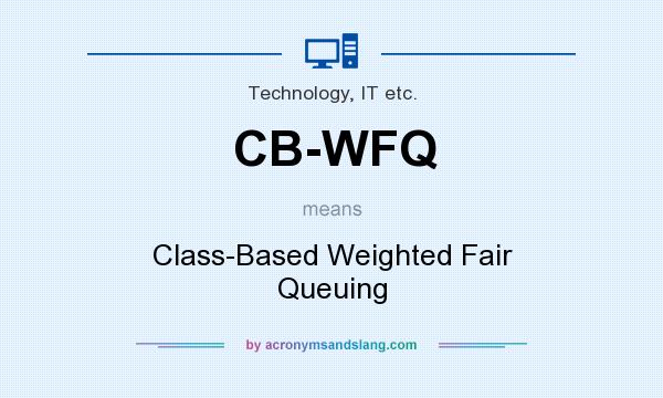 What does CB-WFQ mean? It stands for Class-Based Weighted Fair Queuing