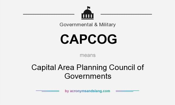 What does CAPCOG mean? It stands for Capital Area Planning Council of Governments