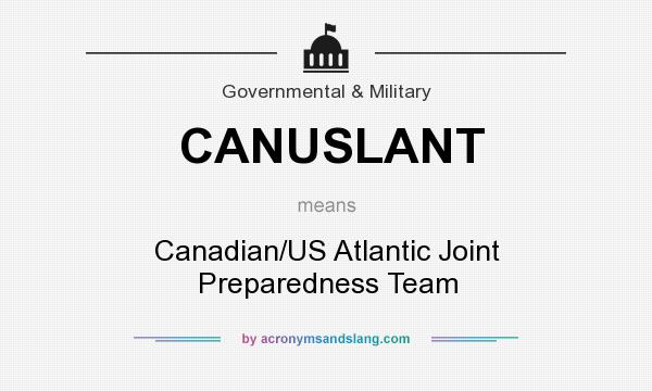 What does CANUSLANT mean? It stands for Canadian/US Atlantic Joint Preparedness Team